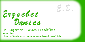 erzsebet danics business card